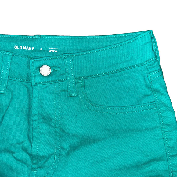 Old Navy Women's High Rise Shorts Green Size 2 - Picture 2 of 3